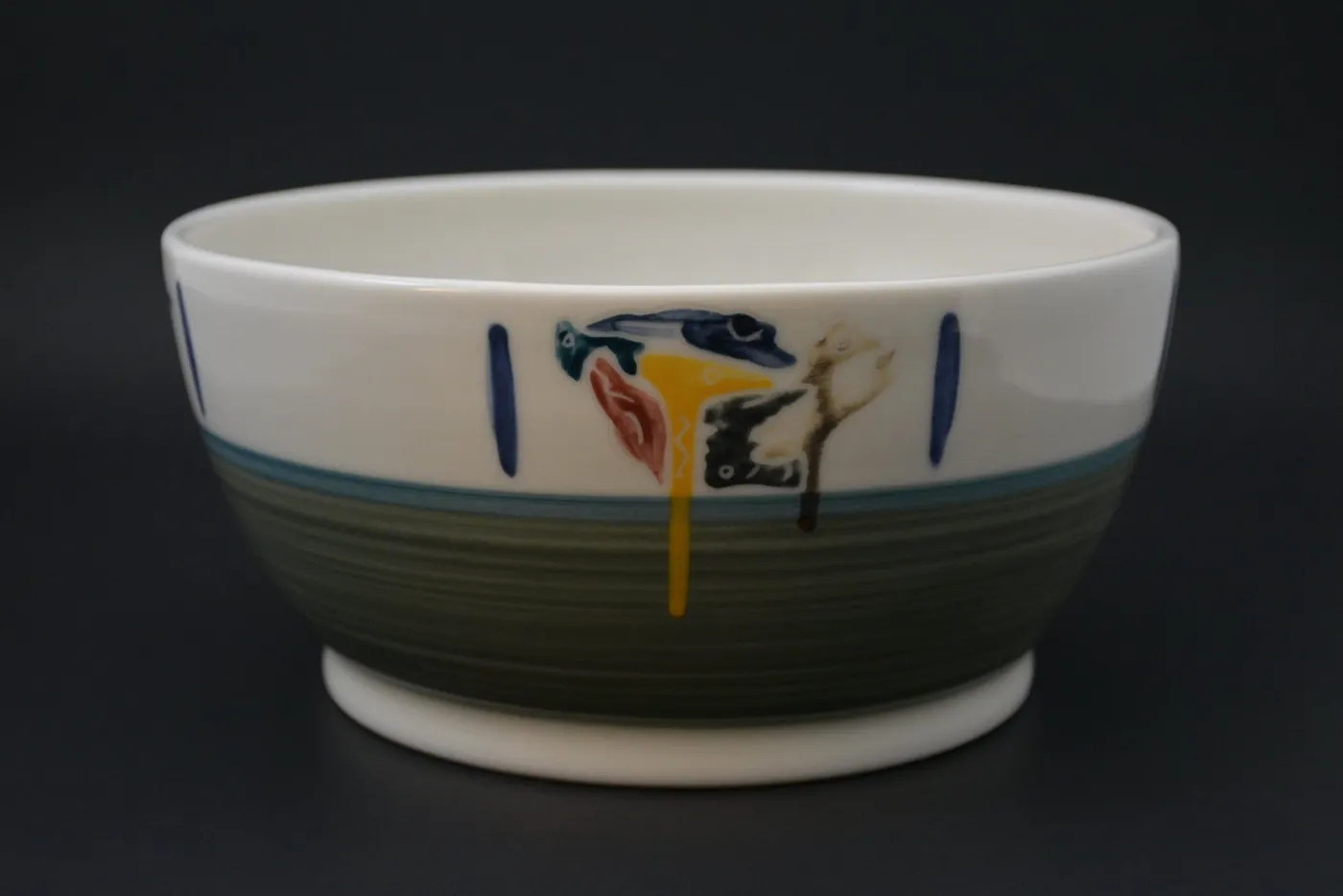 BL-20 Ceramic Green Bowl - Bol vert de porcelaine — bol, porcelaine de Art Hic et Nunc