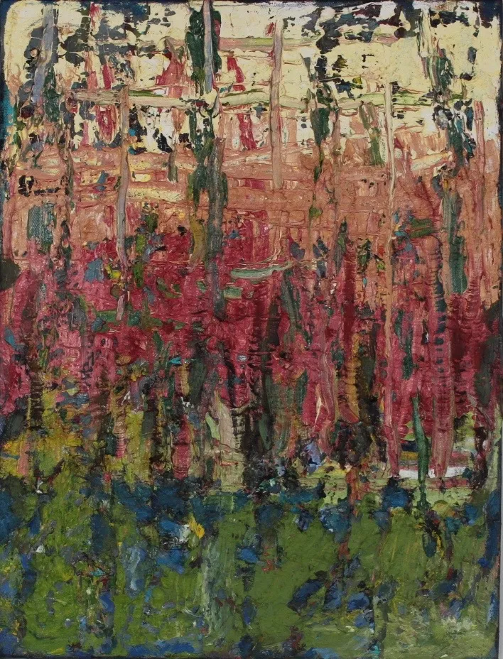 Pink Trees — œuvre, peinture de Bernice Sorge
