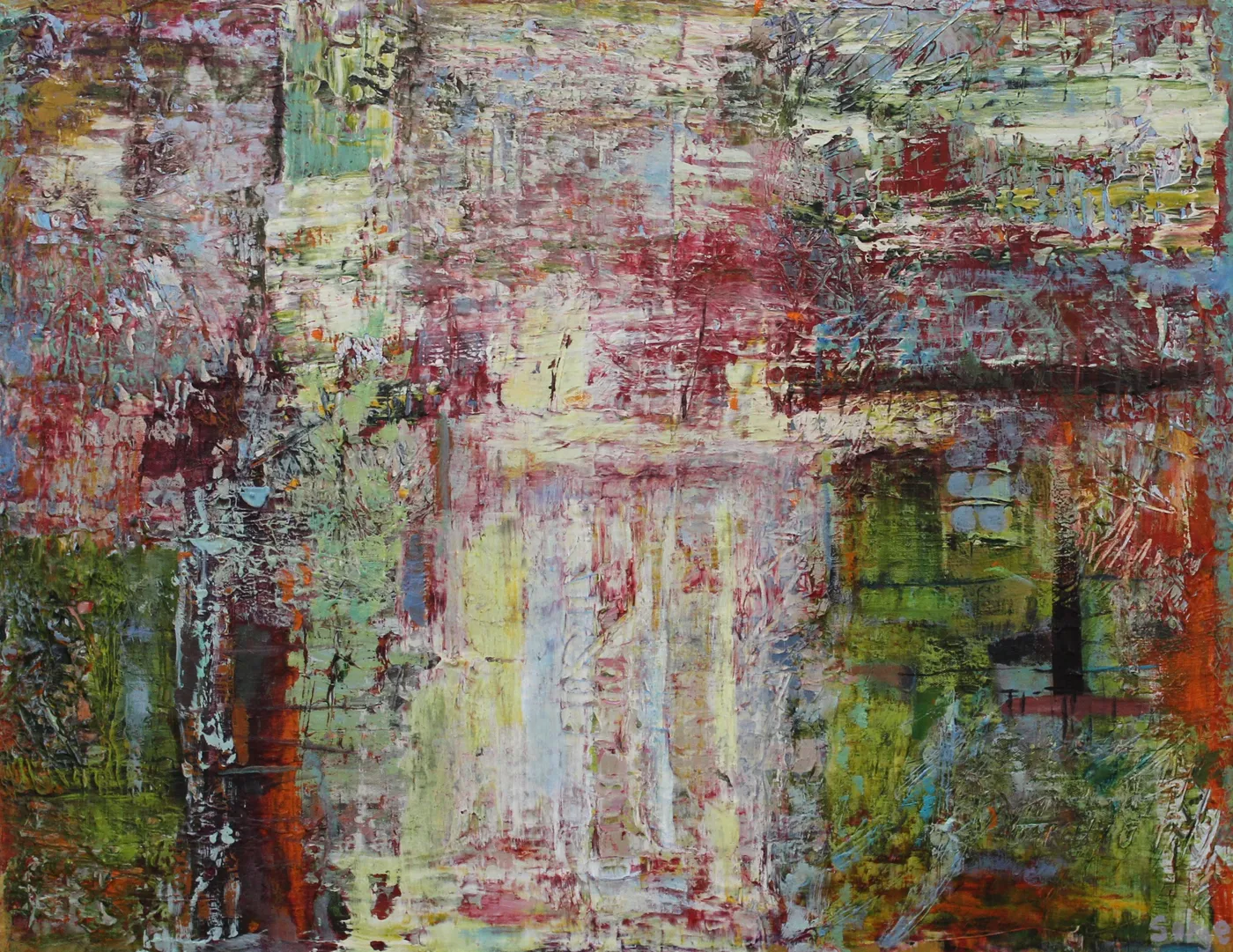 Reflections in Green — œuvre, peinture de Bernice Sorge