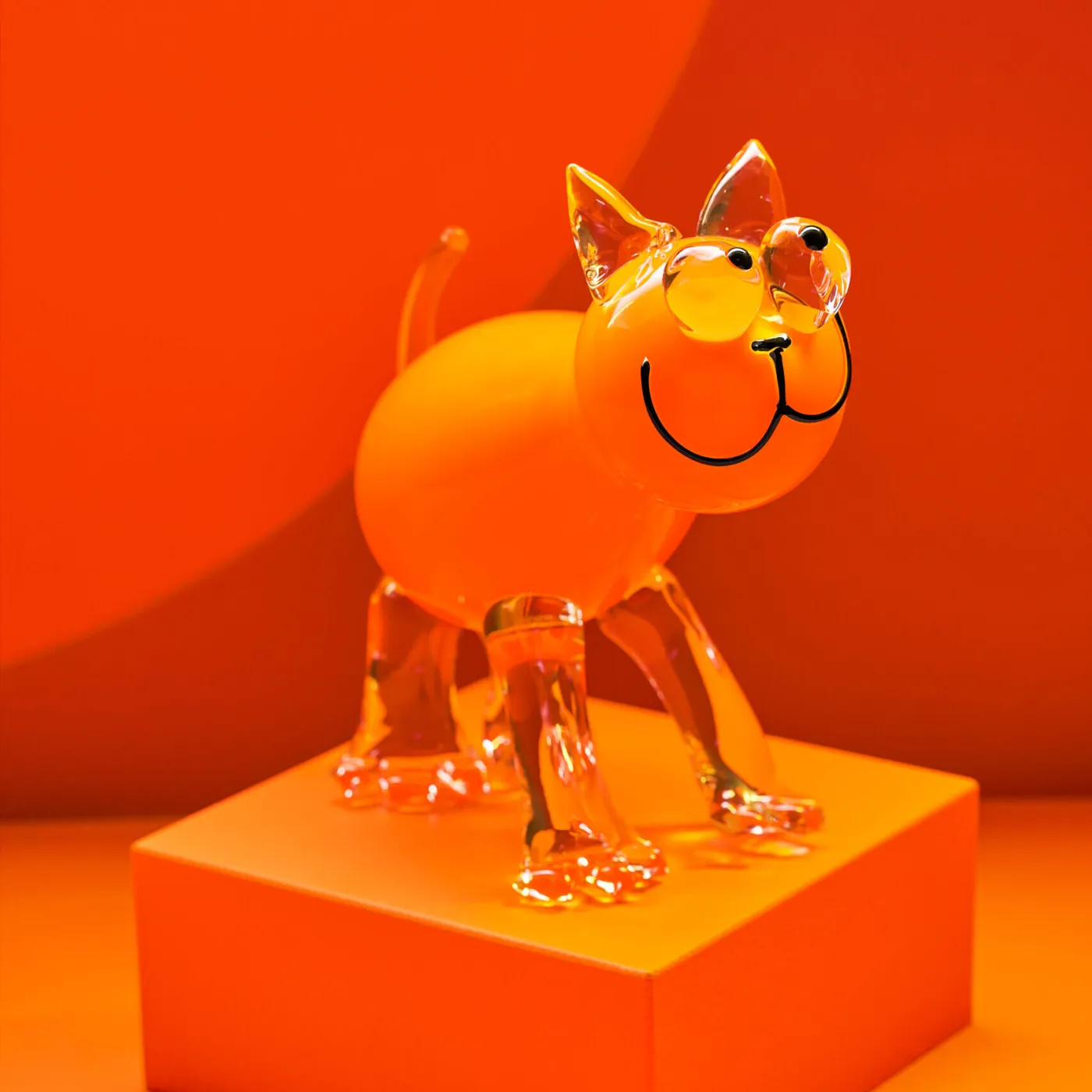 Chat — objet, verre soufflé de Cat designer verrier