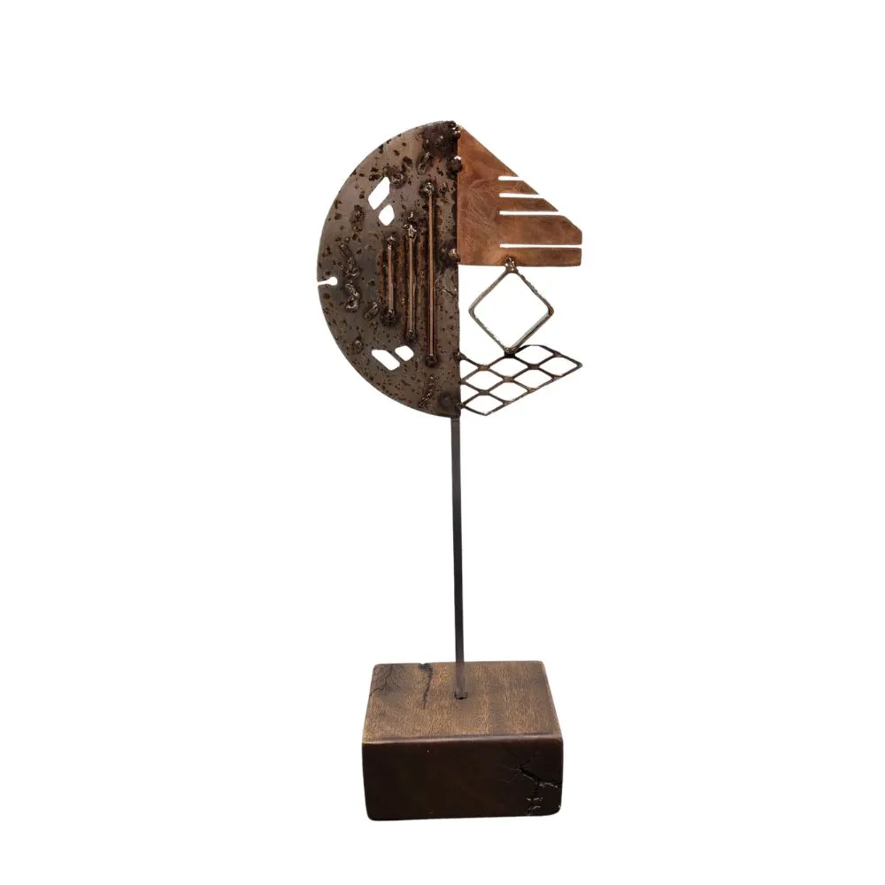 Géométrie en équilibre — objet, bois et métal de Création Déco