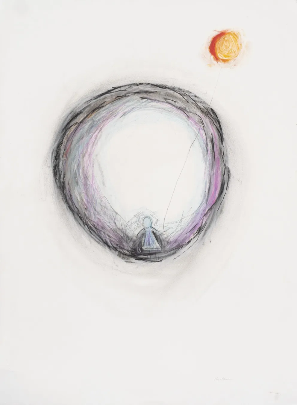 Décrocher la lune — œuvre, techniques mixtes de Line Blouin